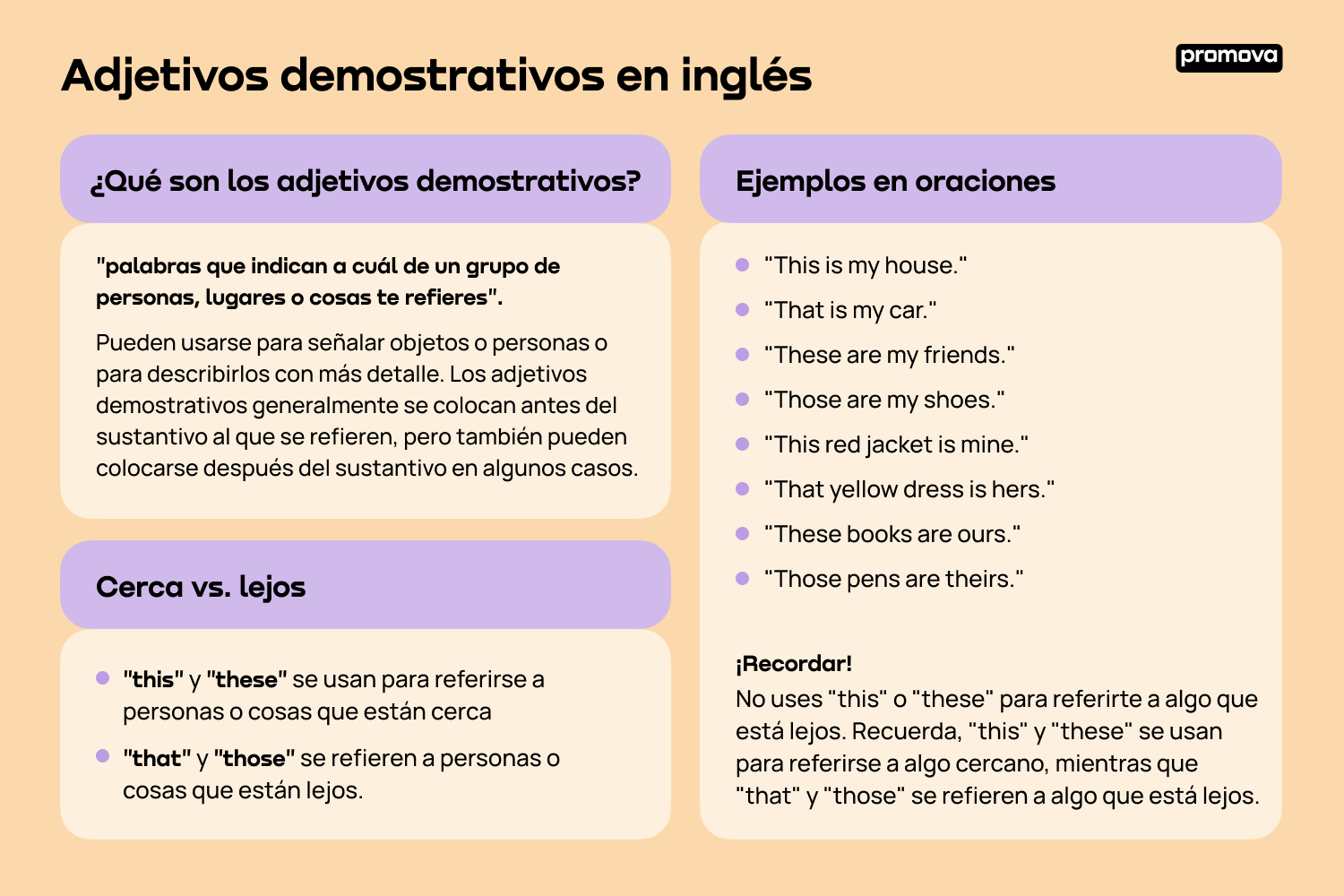 Domina la función y uso de los adjetivos demostrativos en inglés