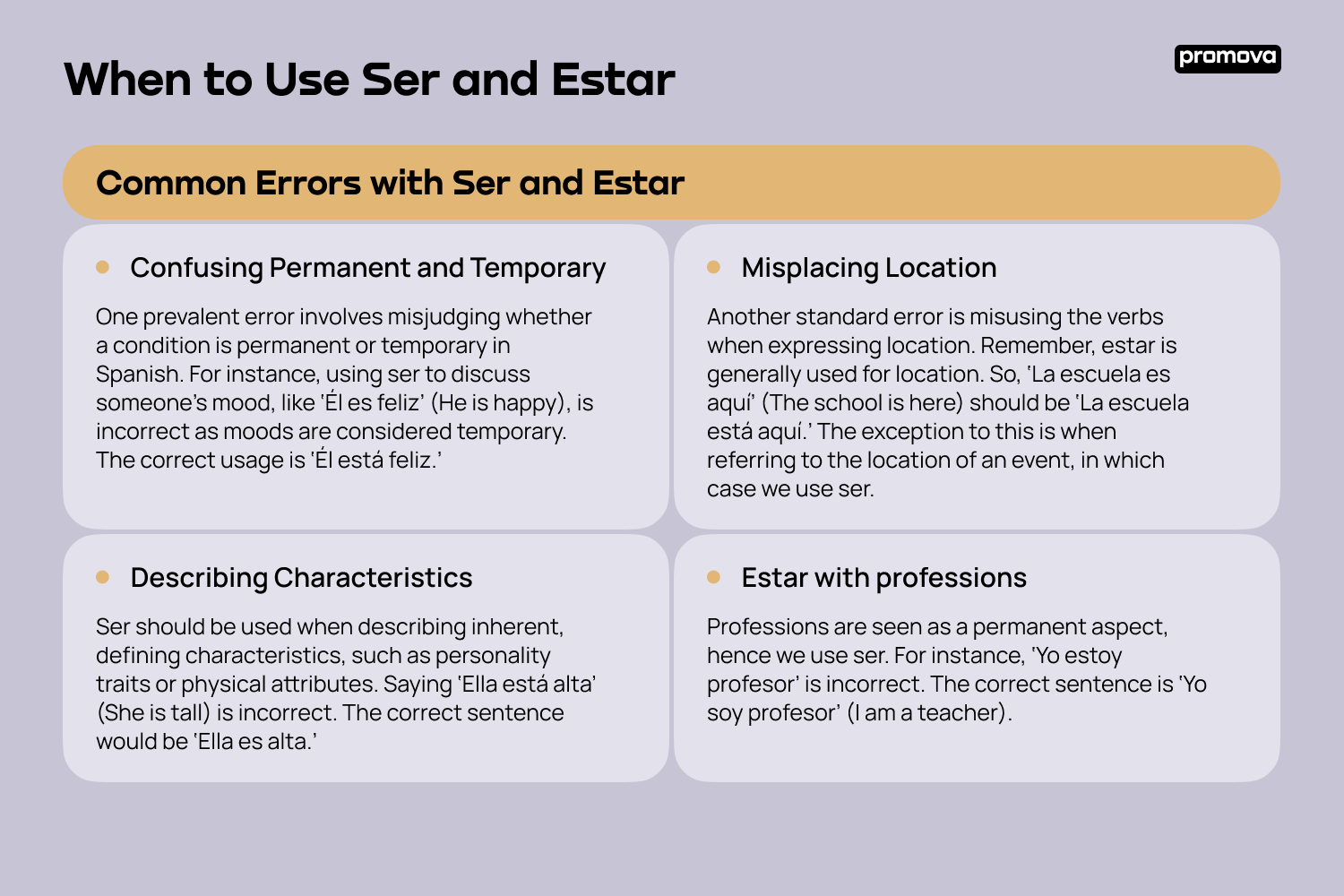 Ser' and 'estar': differences and uses in Spanish