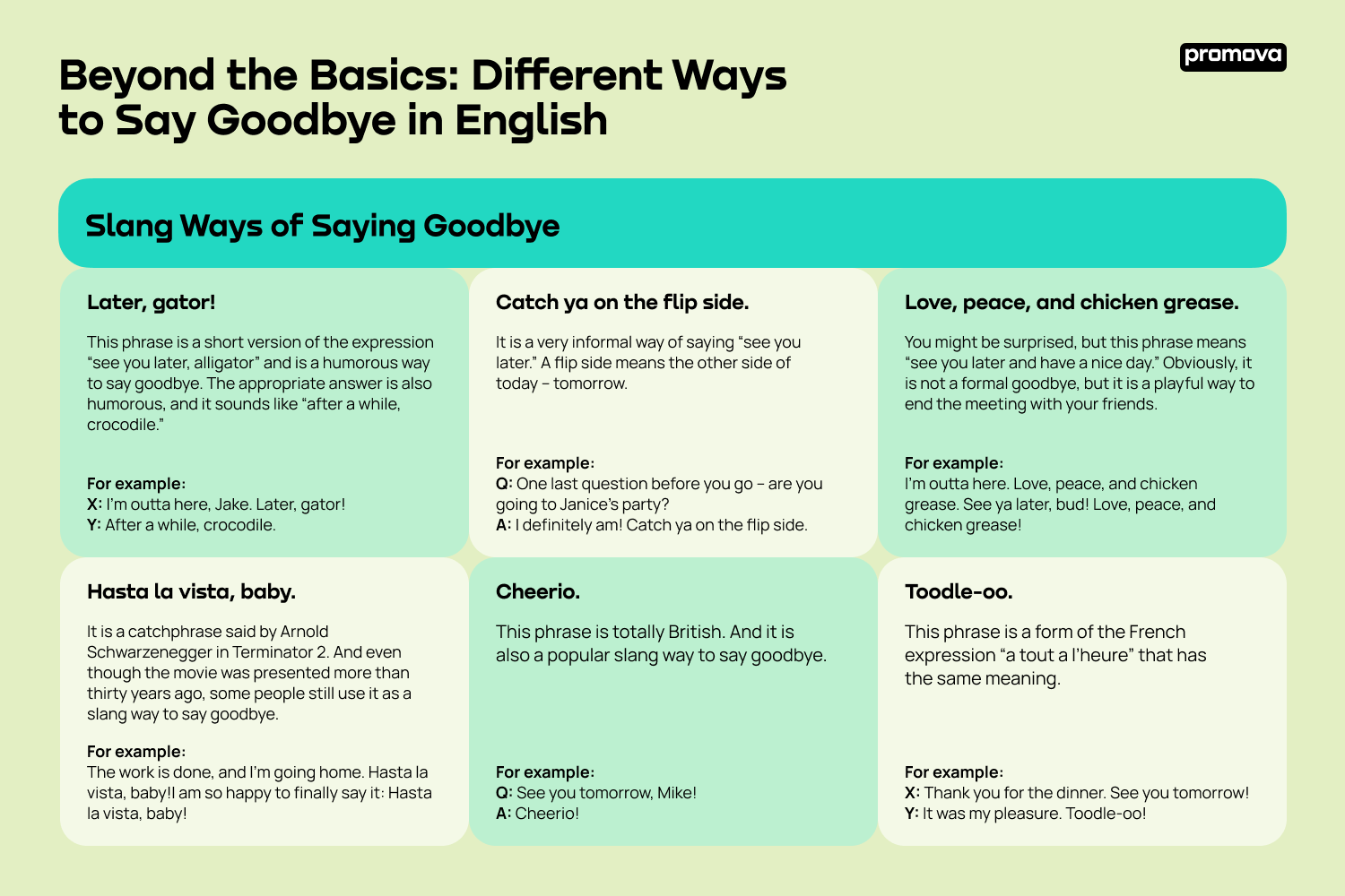 Different Ways to Say Goodbye in English