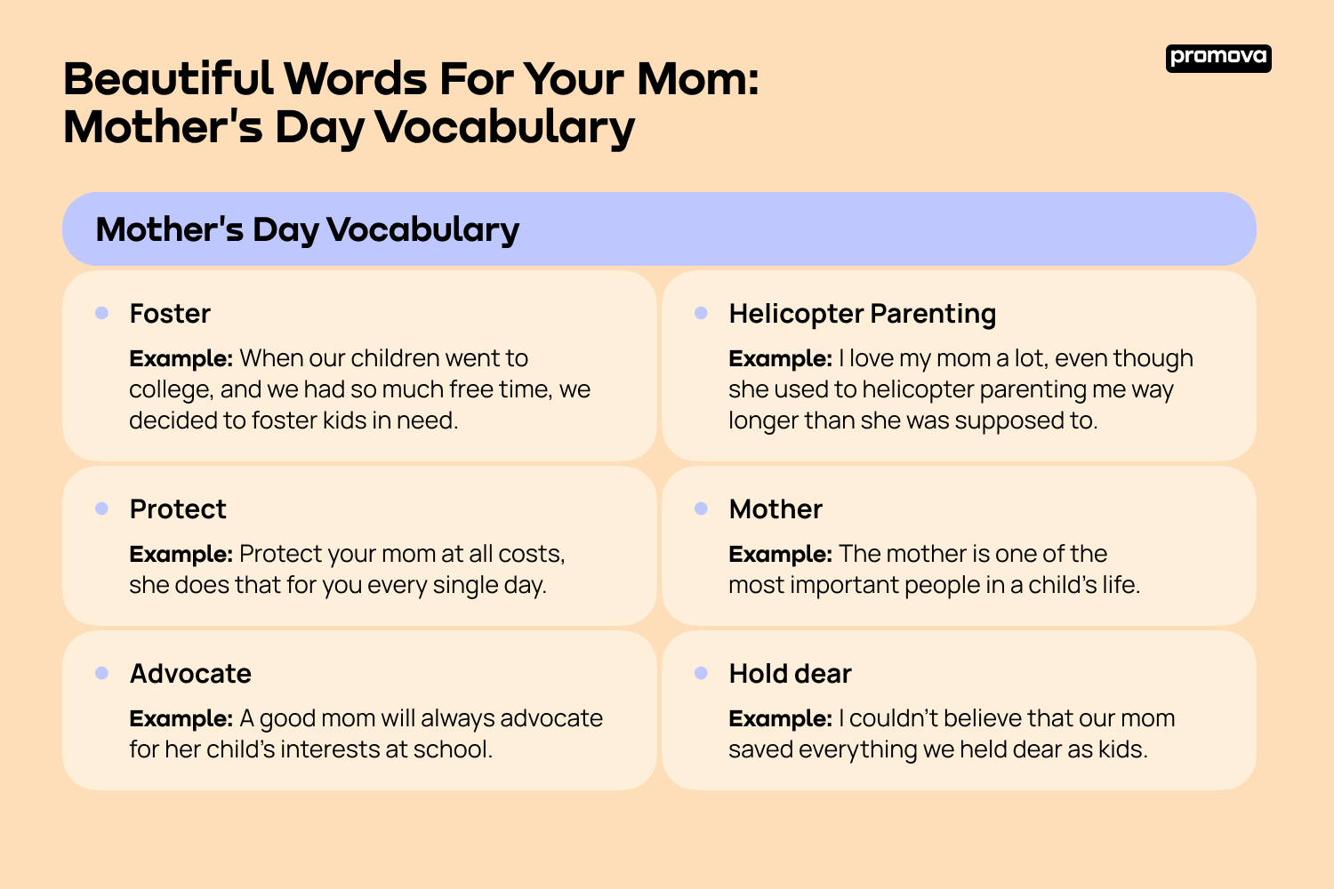 Discover Mother's Day Vocabulary