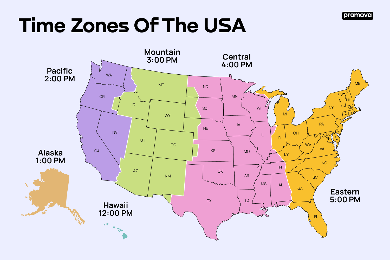 USA Time Zones And Related States   Eastern Time Zone Gmt F43579b526 