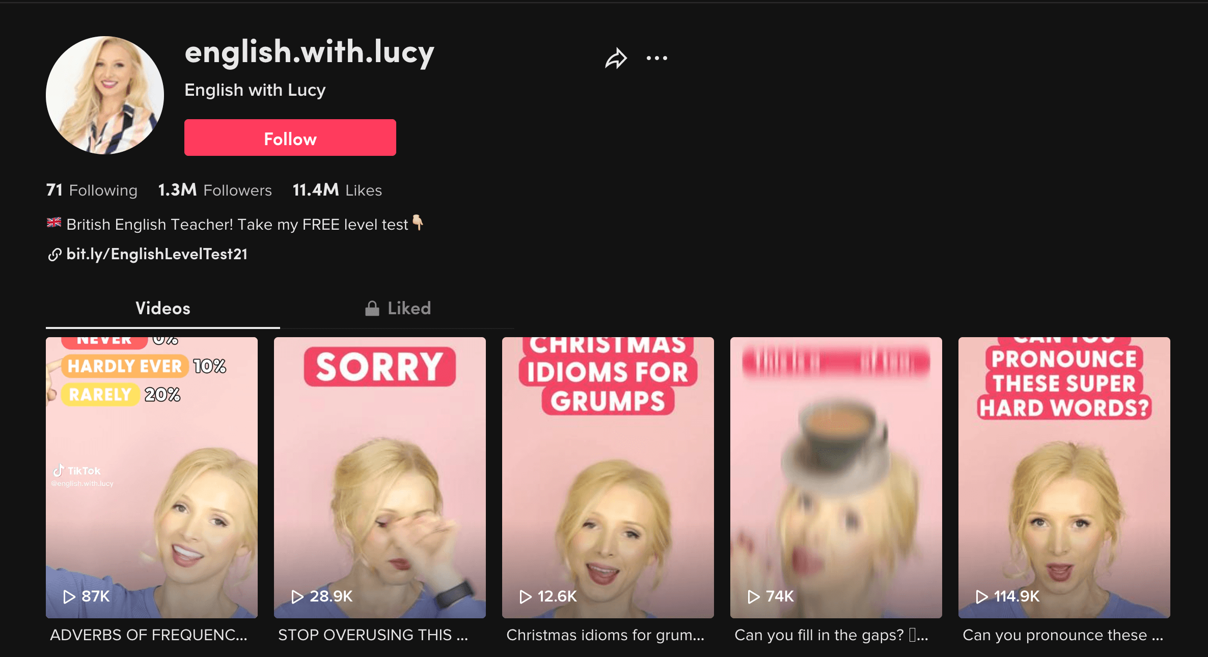 english.with.lucy - TikTok Account To Learn English