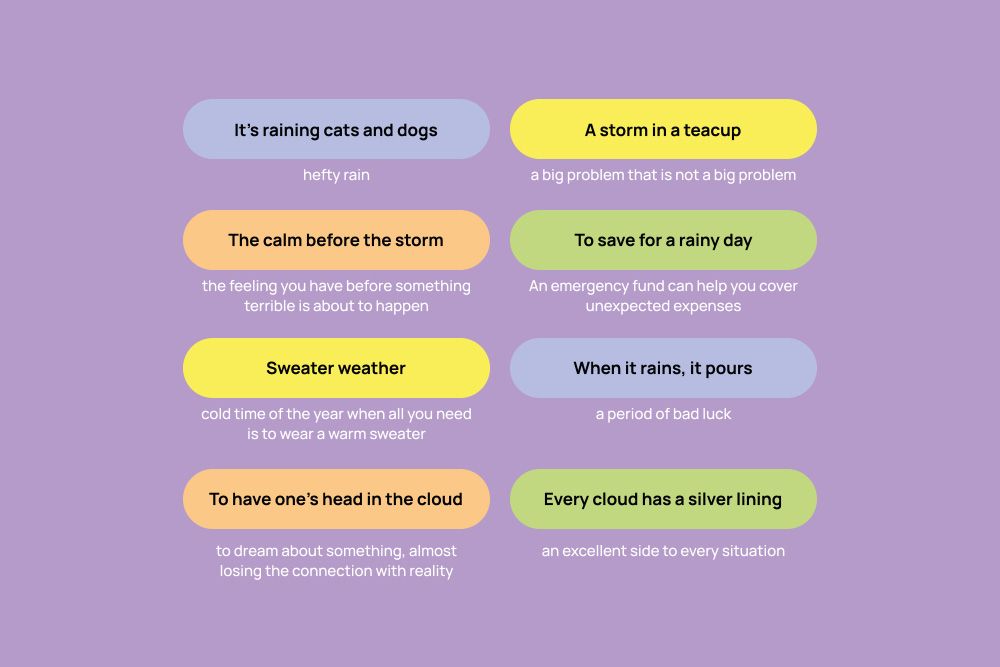 Weather Idioms - infographic