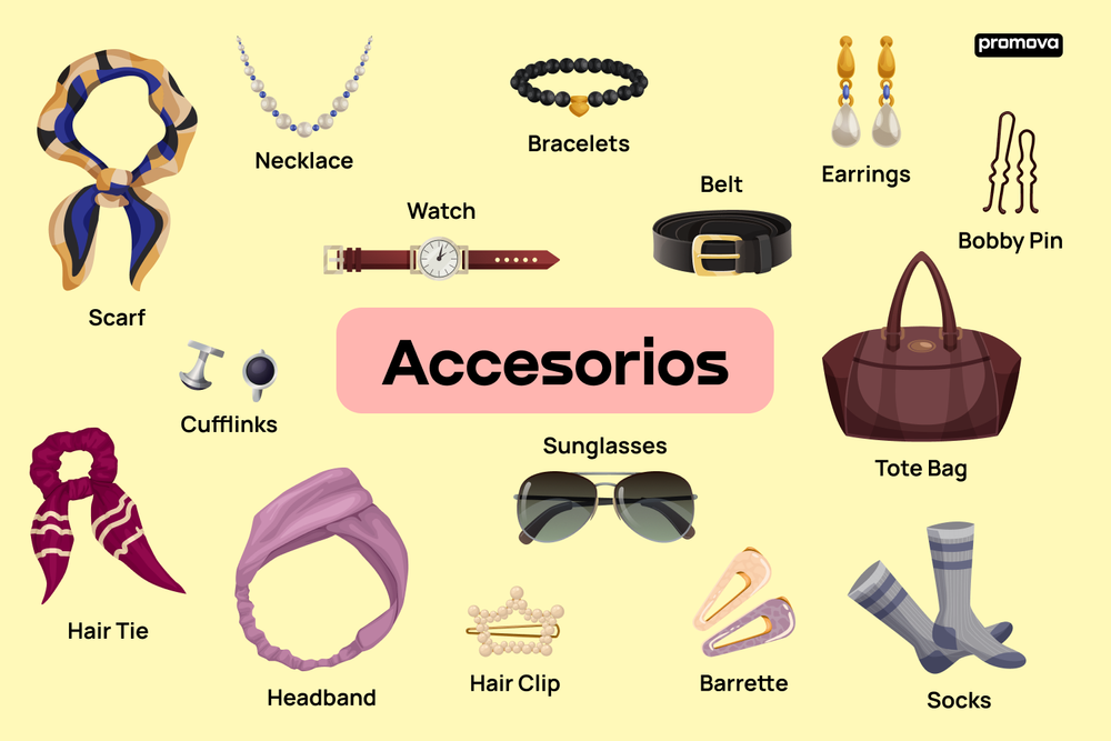 40 accesorios en ingles y español fashion