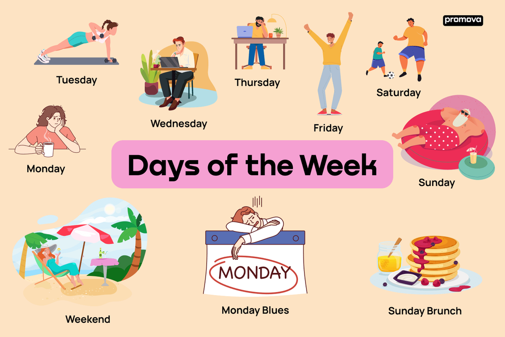 2024, Days of the Week - Abbreviated