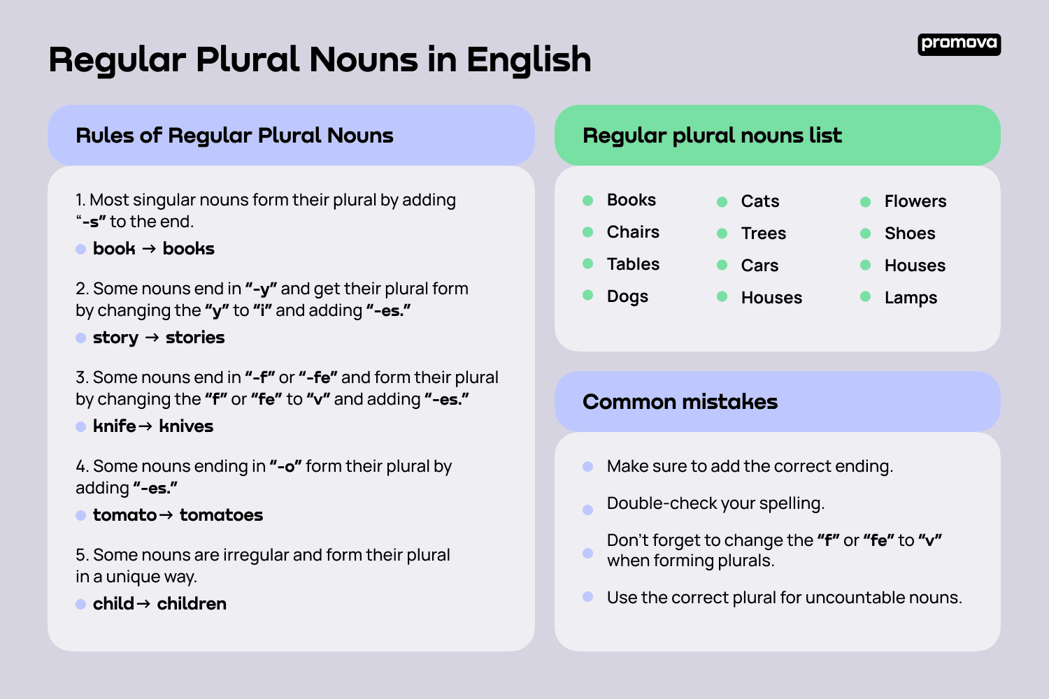 Regular Plural Nouns Promova Grammar