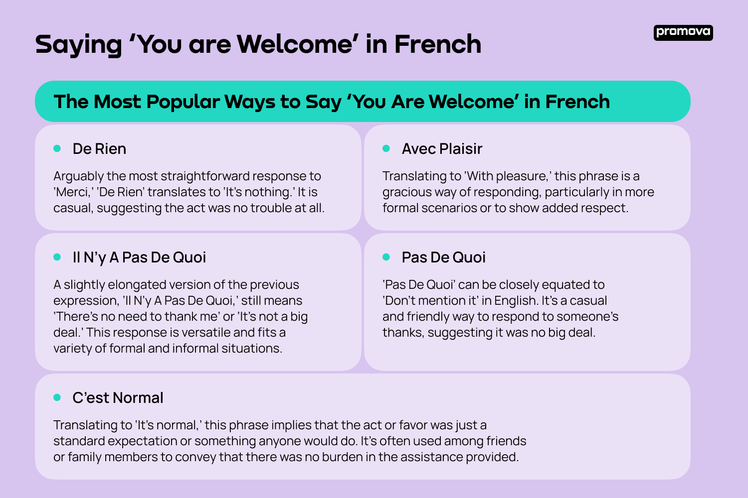 How to Say YOU'RE WELCOME in French? (De Rien) 