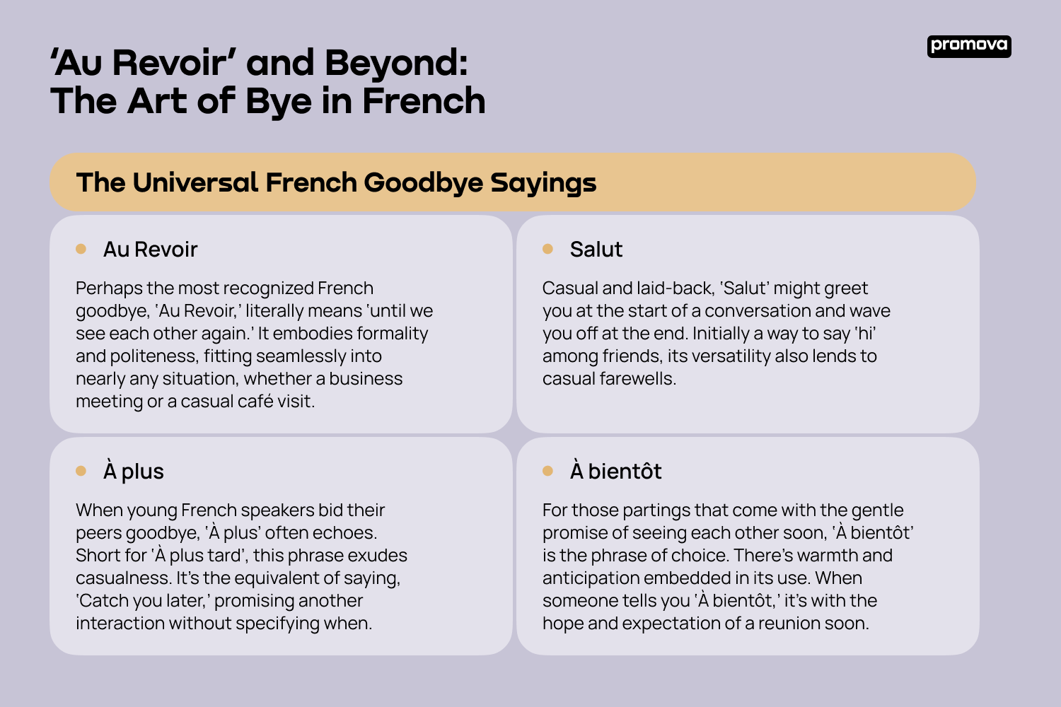 The Universal French Goodbye Sayings