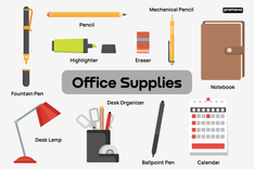 Learn English Vocabulary #33  Stationery and Office Supplies