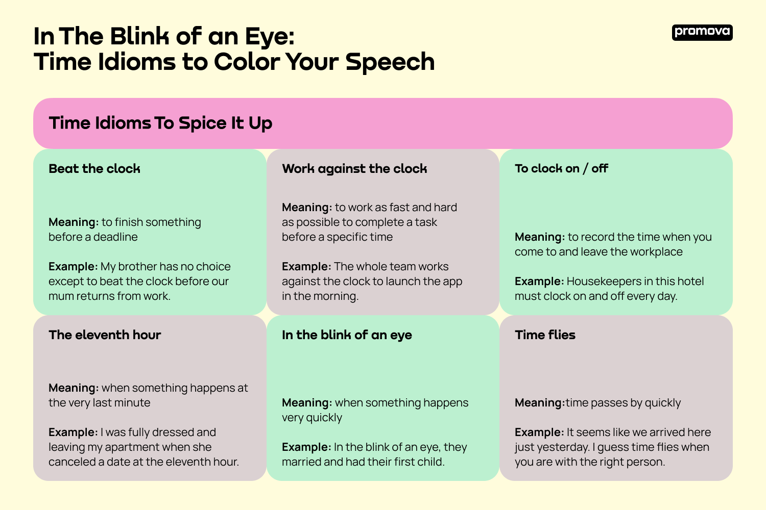 Time Idioms to Color Your Speech