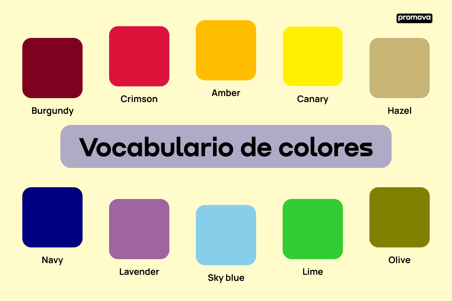 Descubre una fascinante paleta de colores y tonos en inglés